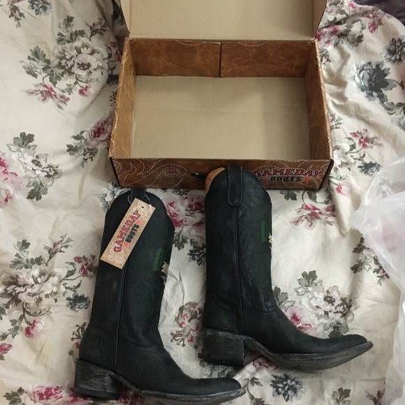 OHIO BOBCATS SZ 9 13" GAMEDAY LEATHER COWBOY BOOTS - Picture 3 of 6